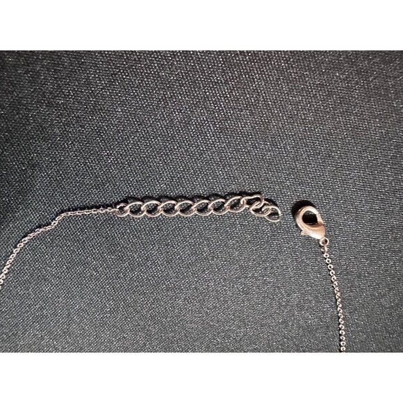 Swarovski Diamond Bedazzled Ball Womens Necklace on Sliver Sterling 16" Chain - Picture 4 of 6